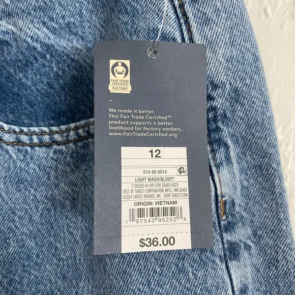 NWT Blue Wide-Leg Jeans Size 12 - Picture 3 of 6